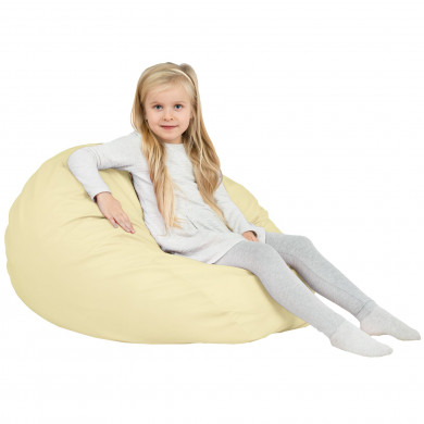Pouf Sacco Panna Ecopelle L