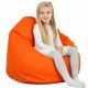 Arancione Pouf Sacco Per Bambini Ecopelle