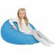 Azzurro Pouf Sacco Per Bambini Ecopelle
