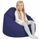 Blu scuro Pouf Sacco Per Bambini Ecopelle