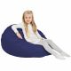 Blu scuro Pouf Sacco Per Bambini Ecopelle