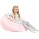 Rosa Chiaro Pouf Sacco Per Bambini Ecopelle