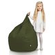Verde Scuro Pouf Sacco Bambini Esterno A Pera