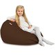 Marrone Scuro Pouf Sacco Bambini Morbido Fagiolo