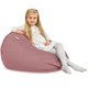 Rosa Cipria Pouf Sacco Bambini Morbido Velluto