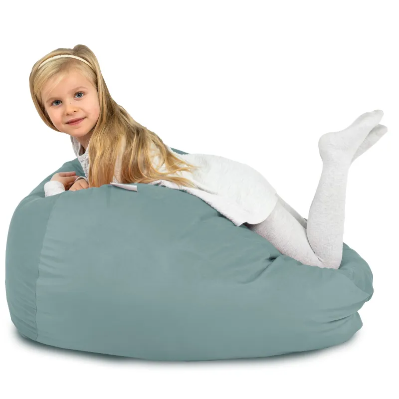 Poltrona Pouf Sacco L per bambini - Velluto Soft – vista 90