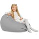 Grigio Chiaro Pouf Sacco Bambini Morbido Velluto