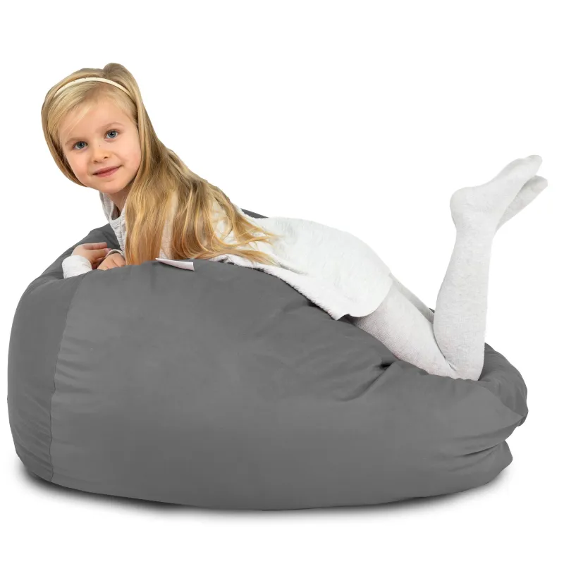 Poltrona Pouf Sacco L per bambini - Velluto Soft – vista 86