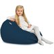 Blu Scuro Pouf Sacco Bambini Morbido Velluto