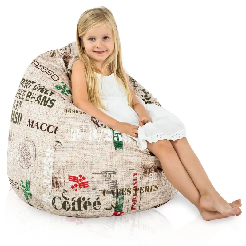 Poltrona Pouf Sacco L per bambini -Tessuto Stampato Premium – vista 74