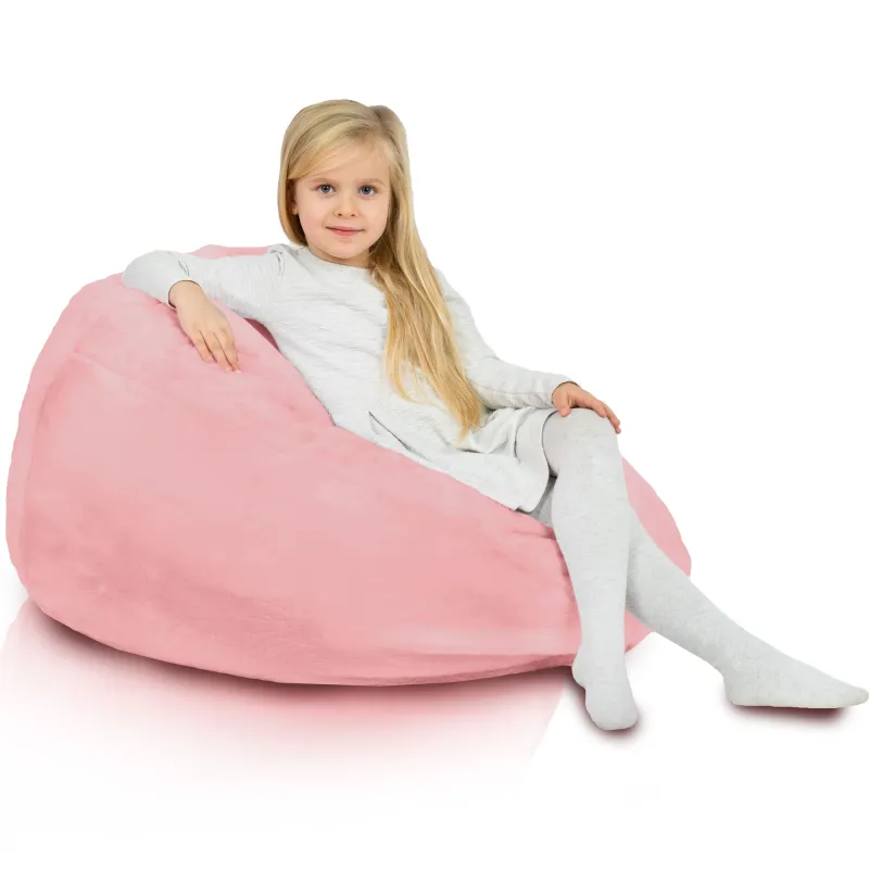 Poltrona Pouf Sacco L per bambini - Pelliccia Sintetica Yeti – vista 10