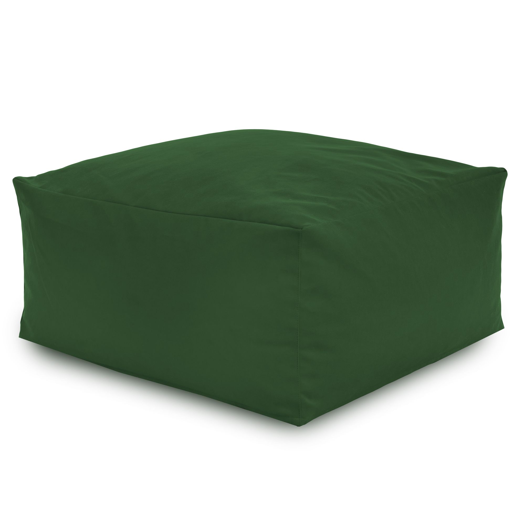 Grande pouf in velluto verde