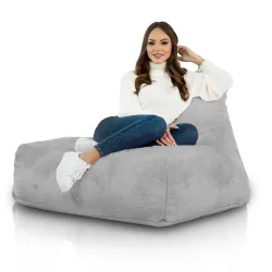 Poltrona Pouf Sacco con Schienale Bali - Pelliccia Sintetica Yeti – vista 3