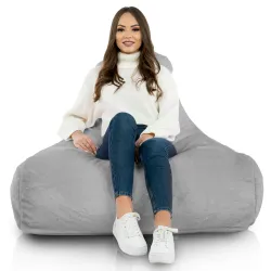 Poltrona Pouf Sacco con Schienale Bali - Pelliccia Sintetica Yeti – vista 4