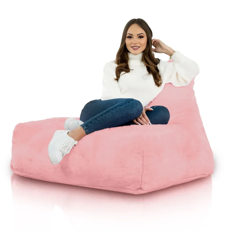 Poltrona Pouf Sacco con Schienale Bali - Pelliccia Sintetica Yeti – vista 8