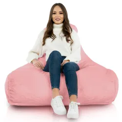 Poltrona Pouf Sacco con Schienale Bali - Pelliccia Sintetica Yeti – vista 9