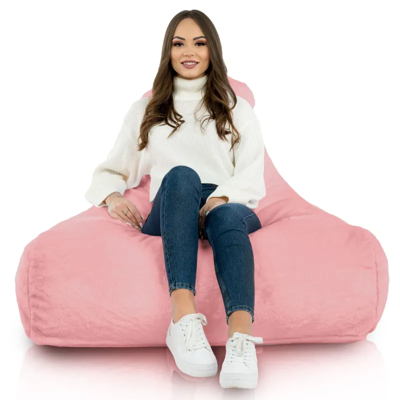 Poltrona Pouf Sacco con Schienale Bali - Pelliccia Sintetica Yeti – vista 9