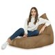 Beige Pouf Seduta Sacco Elegante