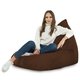 Marrone scuro Pouf Seduta Sacco Elegante
