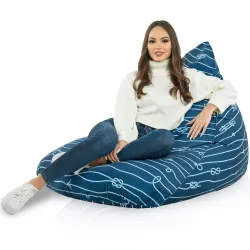 Poltrona Pouf Sacco Seduta XL Bermuda - Tessuto Stampato Premium – vista 55