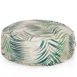 Pouf Poggiapiedi Rotondo - Tessuto Stampato Premium