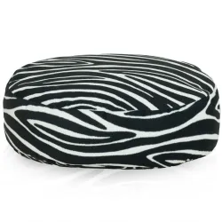 Pouf Poggiapiedi Rotondo - Tessuto Stampato Premium