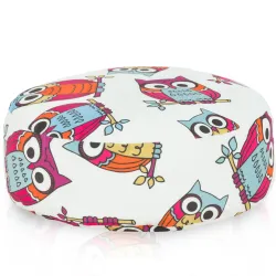 Pouf Poggiapiedi Rotondo - Tessuto Stampato Premium