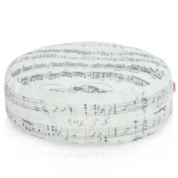 Pouf Poggiapiedi Rotondo - Tessuto Stampato Premium