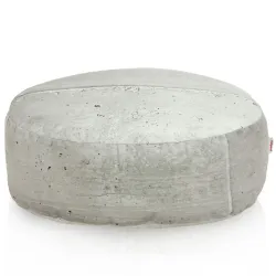 Pouf Poggiapiedi Rotondo - Tessuto Stampato Premium