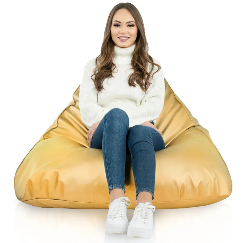 Poltrona Sacco Oro Bermuda Pouf Elegante