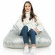 Poltrona Sacco Argento Bermuda Pouf Sfoderabile