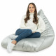 Poltrona Sacco Argento Bermuda Pouf Sfoderabile