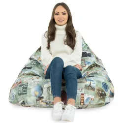 Poltrona Pouf Sacco Seduta XL Bermuda - Tessuto Stampato Premium – vista 67