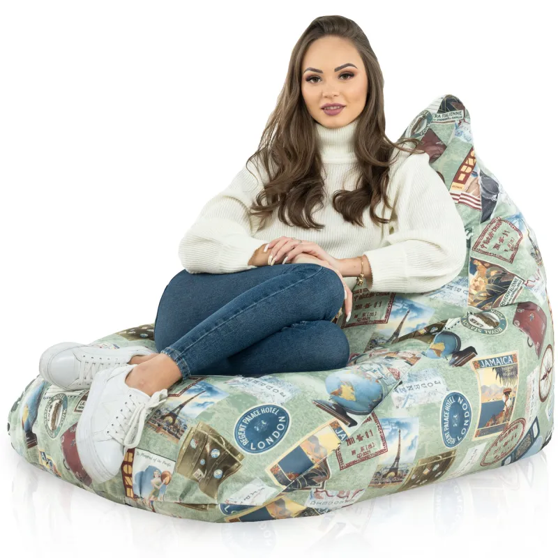 Poltrona Pouf Sacco Seduta XL Bermuda - Tessuto Stampato Premium – vista 51