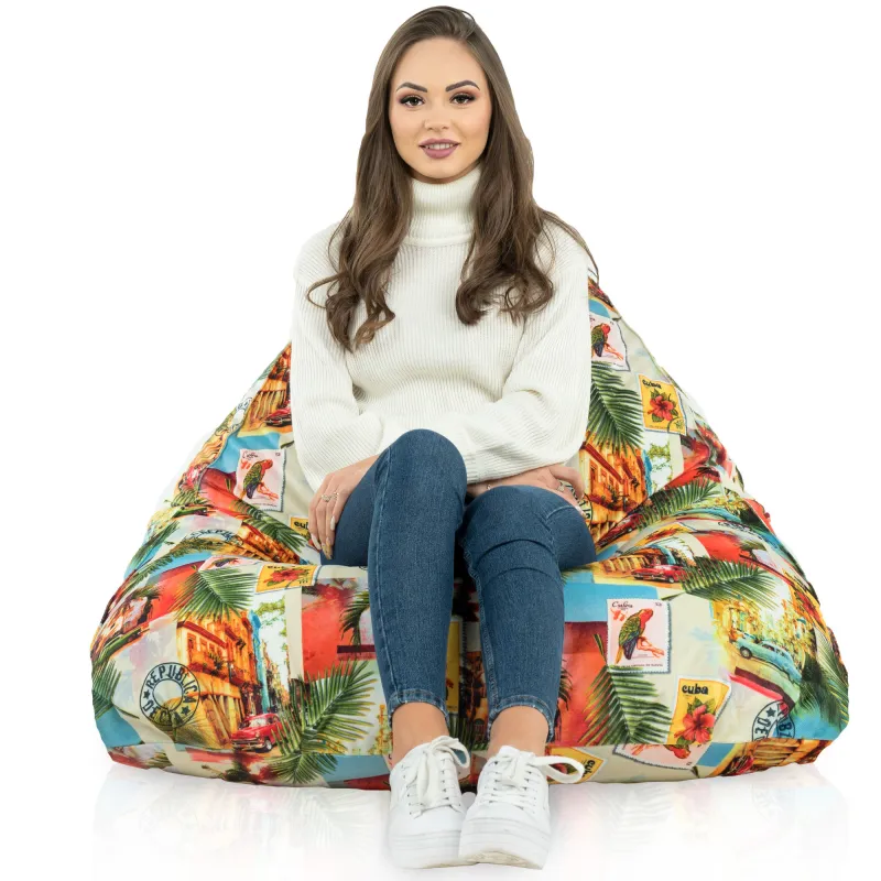 Poltrona Pouf Sacco Seduta XL Bermuda - Tessuto Stampato Premium – vista 69