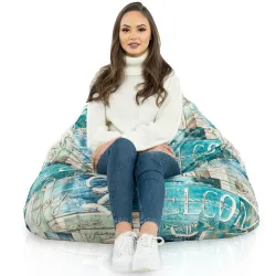 Poltrona Pouf Sacco Seduta XL Bermuda - Tessuto Stampato Premium – vista 70