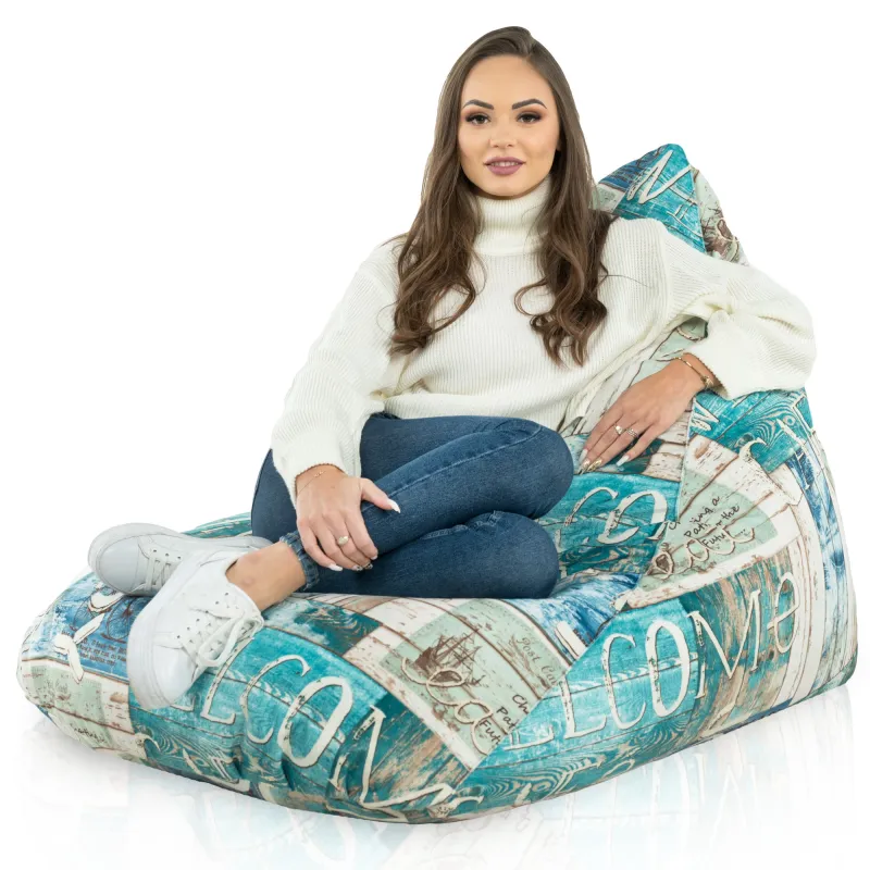 Poltrona Pouf Sacco Seduta XL Bermuda - Tessuto Stampato Premium – vista 54