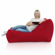 Rosso Poltrona Letto Pouf Morbida