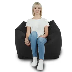 Poltrona Pouf Sacco Seduta da Terra Cubo Amalfi - Velluto Soft – vista 34