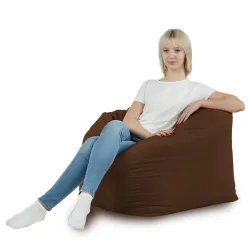Poltrona Pouf Sacco Seduta da Terra Cubo Amalfi - Velluto Soft – vista 20