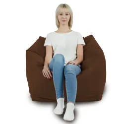 Poltrona Pouf Sacco Seduta da Terra Cubo Amalfi - Velluto Soft – vista 36