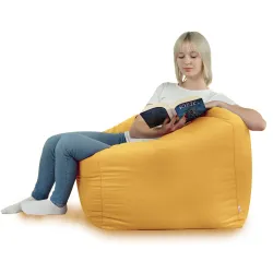Poltrona Pouf Sacco Seduta da Terra Cubo Amalfi - Velluto Soft – vista 56