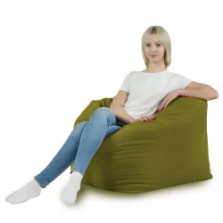 Poltrona Pouf Sacco Seduta da Terra Cubo Amalfi - Velluto Soft – vista 25