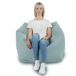 Poltrona Pouf Sacco Seduta da Terra Cubo Amalfi - Velluto Soft – vista 43
