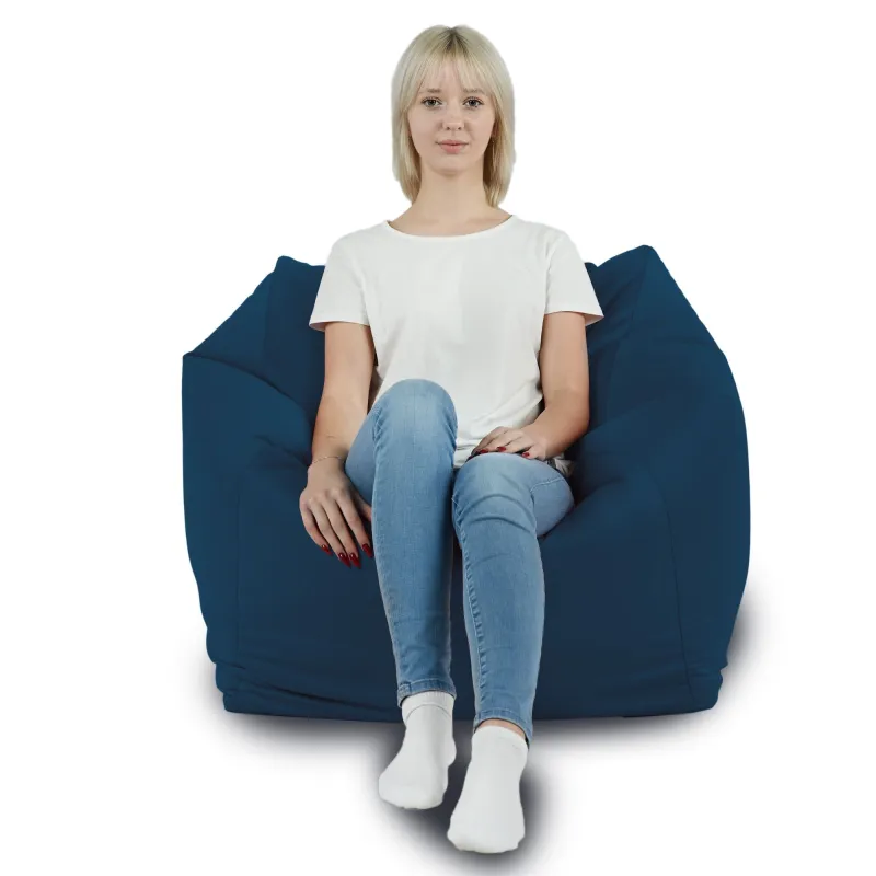 Poltrona Pouf Sacco Seduta da Terra Cubo Amalfi - Velluto Soft – vista 45
