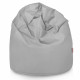 Pouf Poltrona Sacco XL Grigio Chiaro Velluto