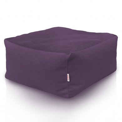 Viola pouf poggiapiedi quadrati velluto