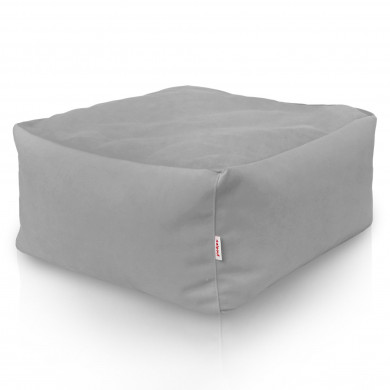 Grigio chiaro pouf poggiapiedi quadrati velluto