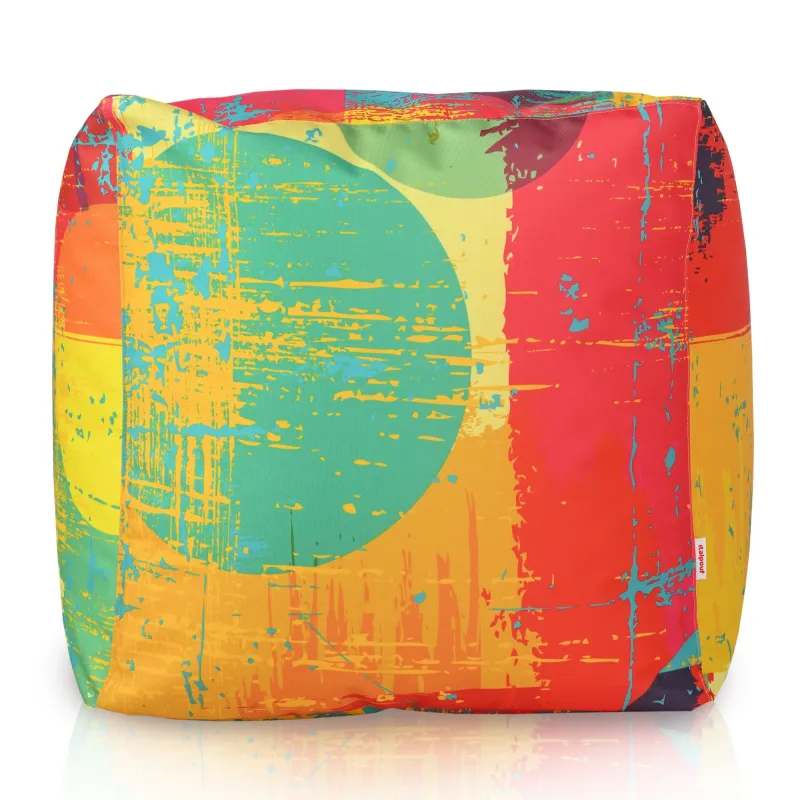 Pouf Cubo Quadrato - Tessuto Stampato Premium – vista 30