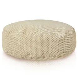 Pouf Poggiapiedi Rotondo - Velluto Testurizzato Dot